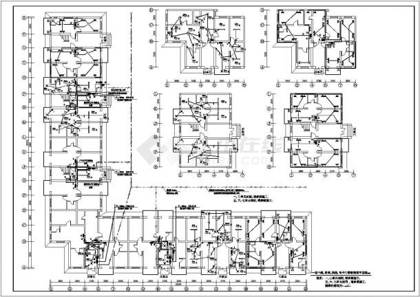 某小区六层住宅楼电气设计CAD图纸-图一