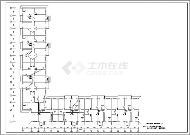 某小区六层住宅楼电气设计CAD图纸-图二