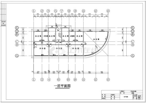 北京某3层框架结构住宅楼整套施工图-图一
