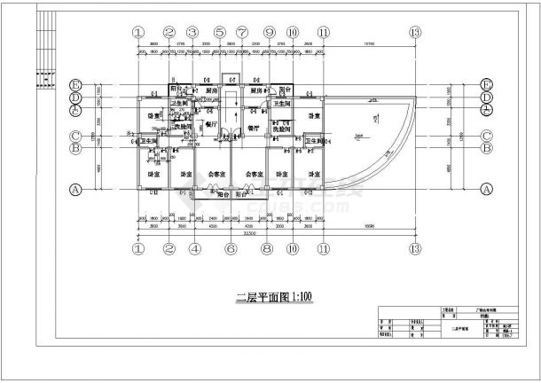 北京某3层框架结构住宅楼整套施工图-图二
