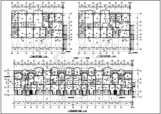 某高档小区多层住宅楼建筑设计图纸（共5张）-图二