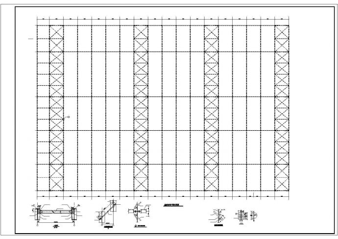 门刚厂房结构CAD施工详图_图1