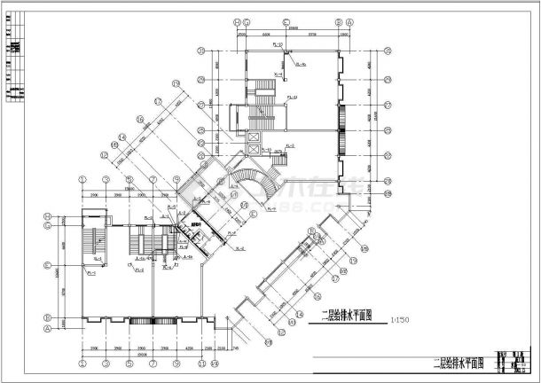 某小区4号多层综合楼CAD-图二
