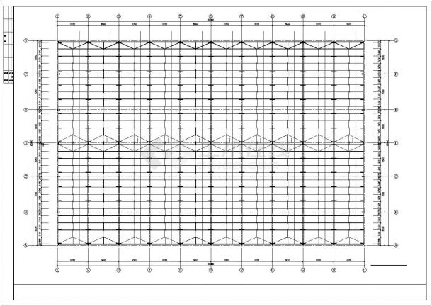  江苏某大型车间结构CAD设计图-图二