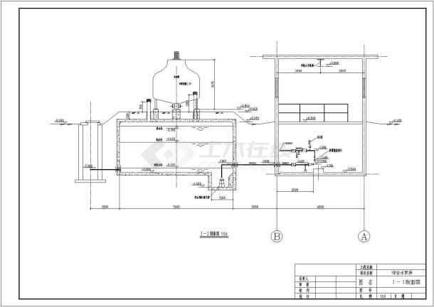某工厂循环水系统综合泵房设计图纸-图一