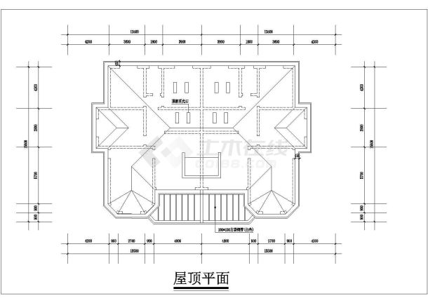 某地联体别墅建设设计CAD参考图-图一