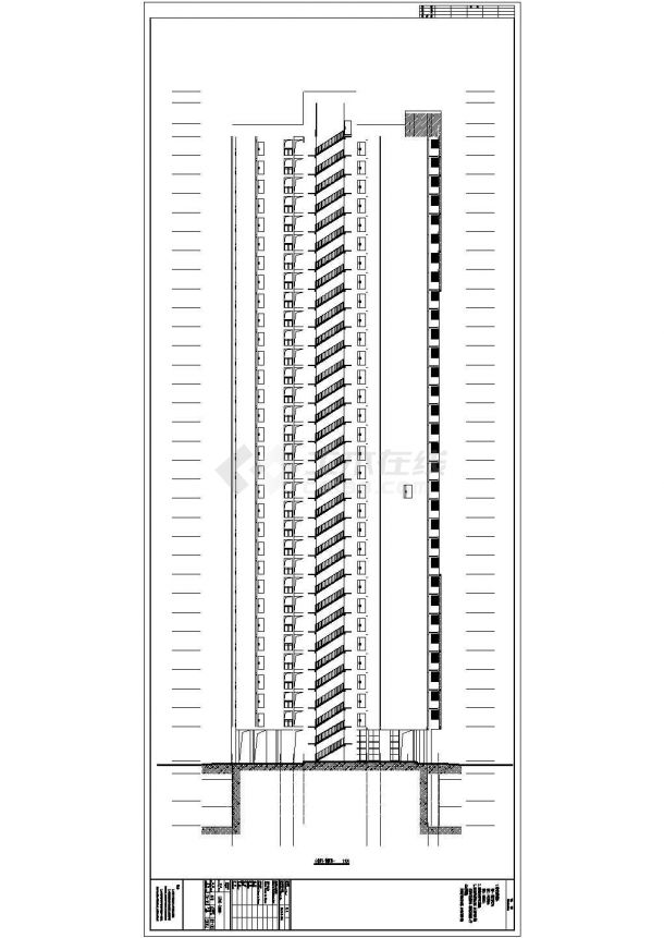 [南充市]某框架剪力墙结构城市核心区32层住宅小区住宅楼建筑施工图(含节能设计)-图二