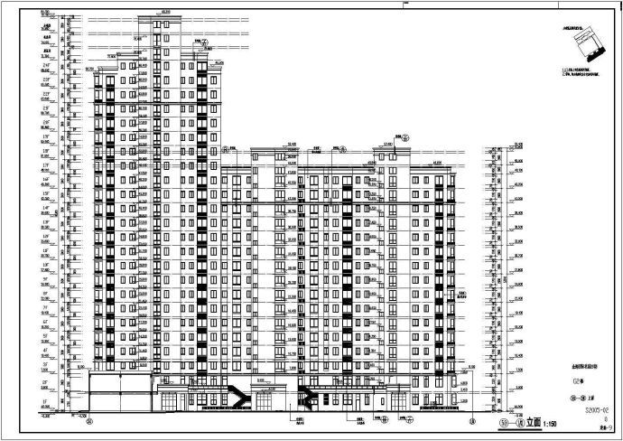 某钢筋混凝土短肢剪力墙结构二十四层住宅楼建筑施工图_图1