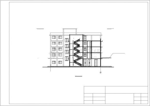 某5层酒店产权式公寓建筑方案图（课程设计、砌体结构）-图二
