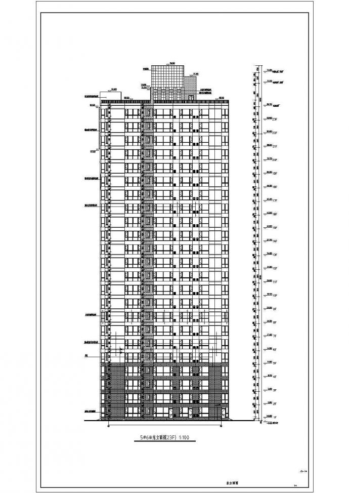 某二十三层公寓建筑设计施工图_图1