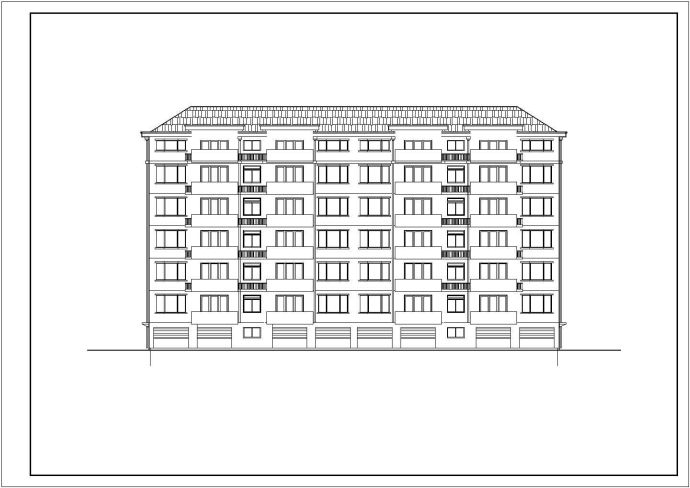 某地6层框剪结构住宅楼建筑方案图_图1