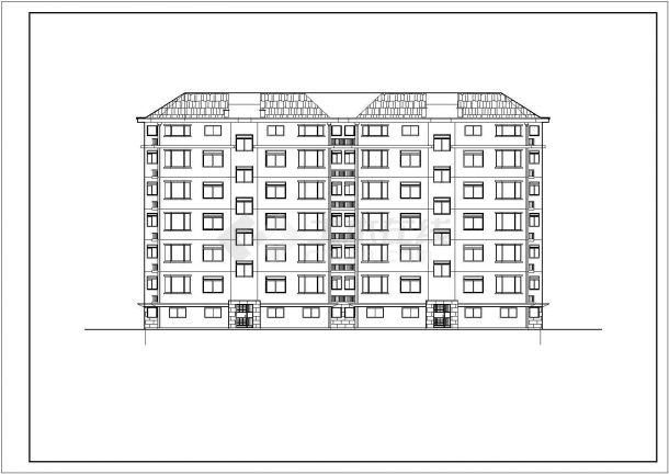 某地6层框剪结构住宅楼建筑方案图-图二