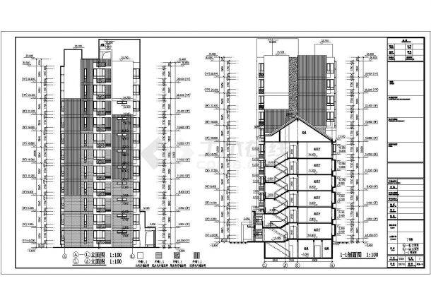 某11层住宅小区12栋楼建筑施工图-图二