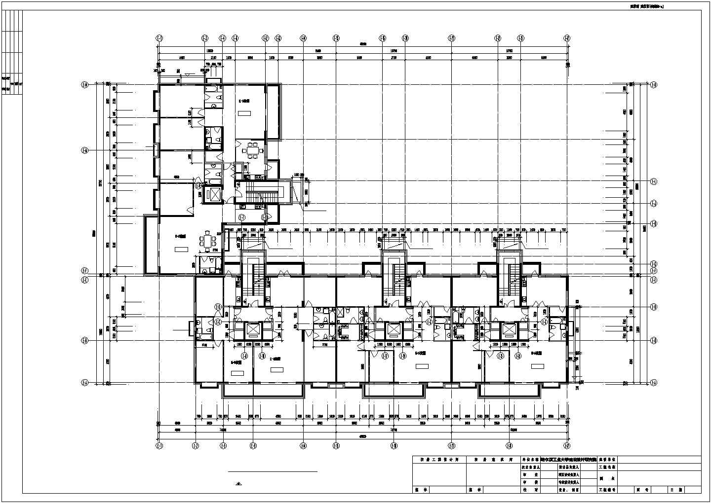 [哈尔滨]某58839.72㎡框架剪力墙结构高层建筑施工图