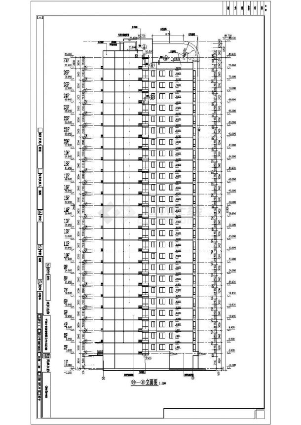 [河南]某家园小区剪力墙结构二十七层住宅楼建筑结构水暖电施工图-图二