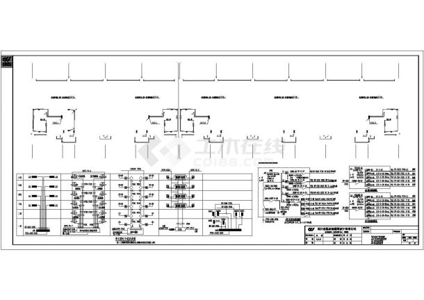[四川]某6474.03㎡六层住宅楼群组团建筑结构水电施工图（带地下室、框架结构）-图一