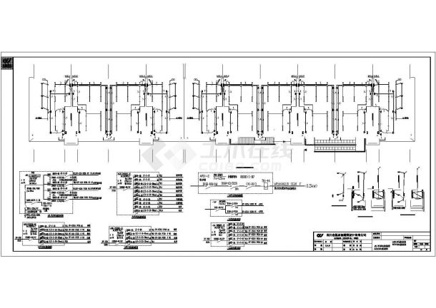 [四川]某6474.03㎡六层住宅楼群组团建筑结构水电施工图（带地下室、框架结构）-图二