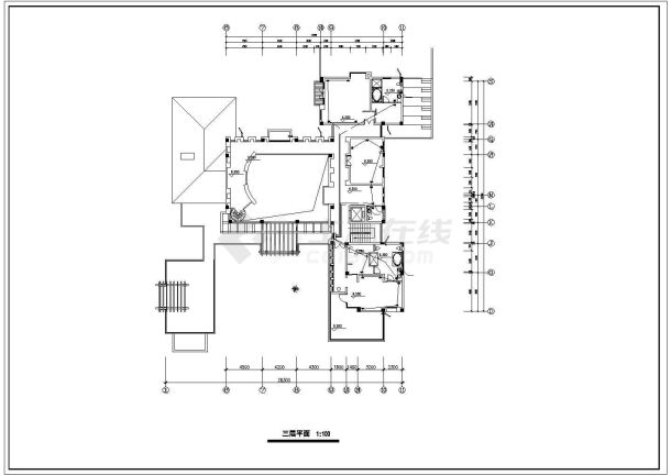 [四川]某框架结构1082㎡3层山水独栋别墅建筑结构水电施工图（全国十佳获奖山水别墅）-图一