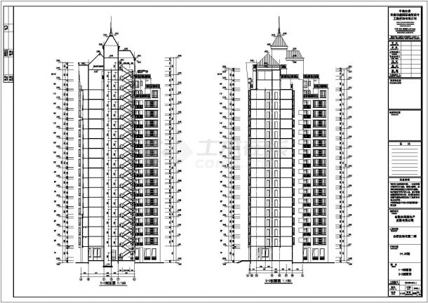 【江苏】某花园住宅小区18+1层住宅楼群建筑规划及建筑方案图-图一