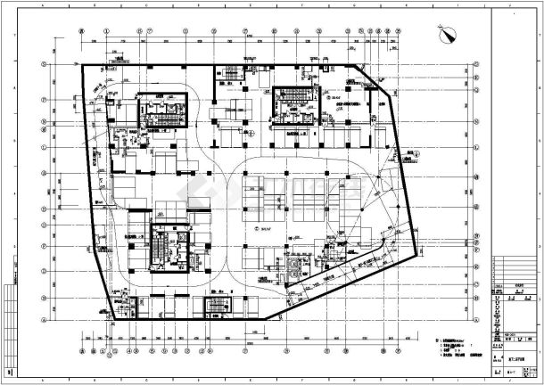 [深圳]某33层大型广场及商业住宅楼建筑施工图(含人防工程)-图一