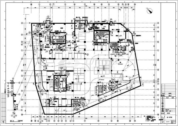 [深圳]某33层大型广场及商业住宅楼建筑施工图(含人防工程)-图二
