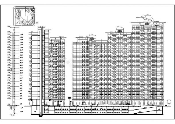 [深圳市]某32792.10㎡住宅小区规划国际投标优秀方案及建筑结构水电施工图-图一