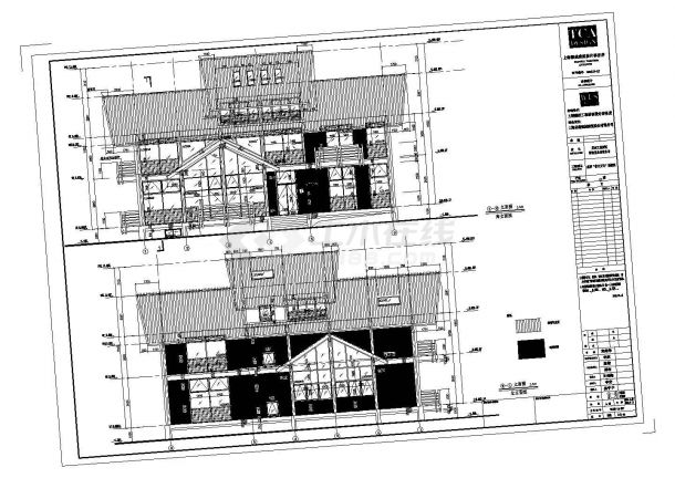 [施工图]某高档别墅区建筑群CAD施工图(含会馆)-图一