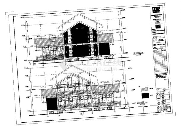 [施工图]某高档别墅区建筑群CAD施工图(含会馆)-图二