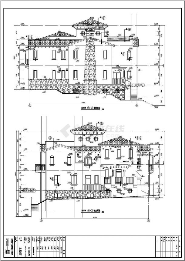 [惠州市]某26号C型独立别墅建筑结构水暖电方案图（全套）-图一