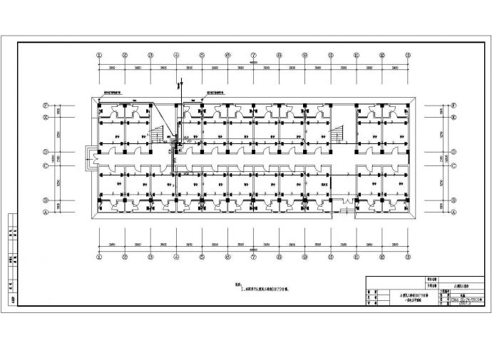 某五层框架结构民工宿舍楼建筑结构水电施工图_图1