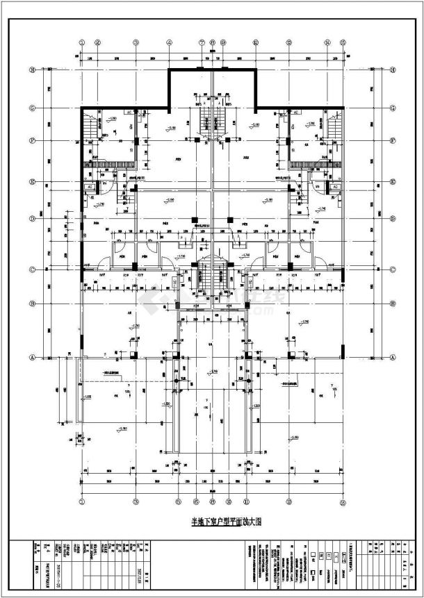 2736.29平米某小区六层B型花园洋房住宅建筑结构水暖电施工图-图二