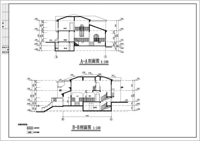某地两层带地下室别墅建筑设计方案图_图1