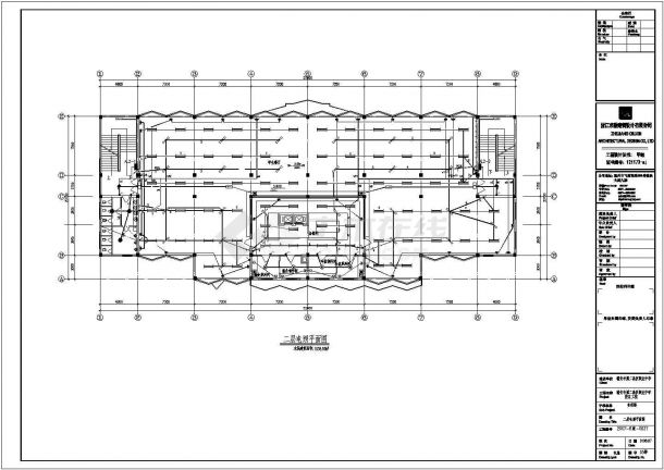 某职业中学食宿楼建筑结构水电施工图（带效果图）-图一