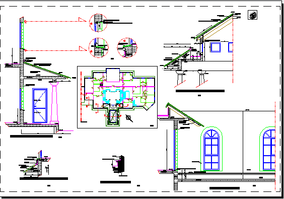 刚果民主共和国总统别墅建筑CAD图（英文）