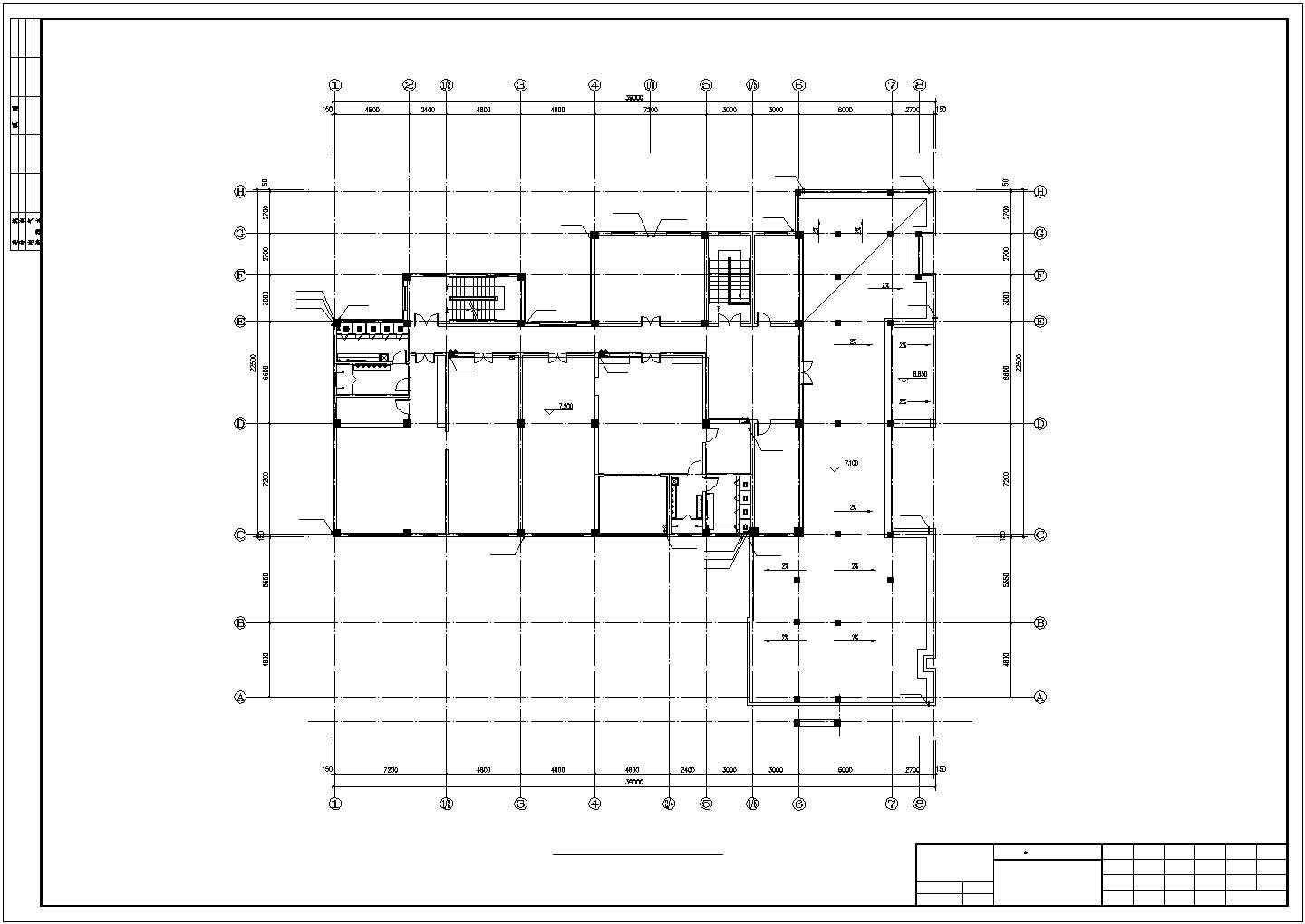 [山东]某2042㎡6层花园住宅小区住宅楼及幼儿园建筑结构水暖电施工图