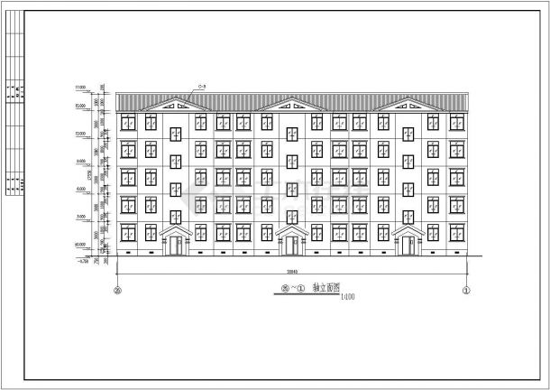[湖北]某地公司廉租房建筑CAD设计图-图一
