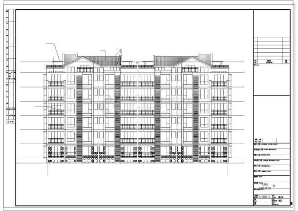 [安徽]某地六层住宅楼建筑CAD施工图（标注详细）-图二