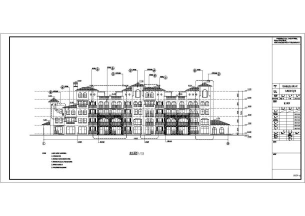 [常州]某地五层游艇花园式洋房建筑CAD施工图-图一