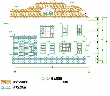 [广州]某高尚别墅区三层别墅建筑CAD案图