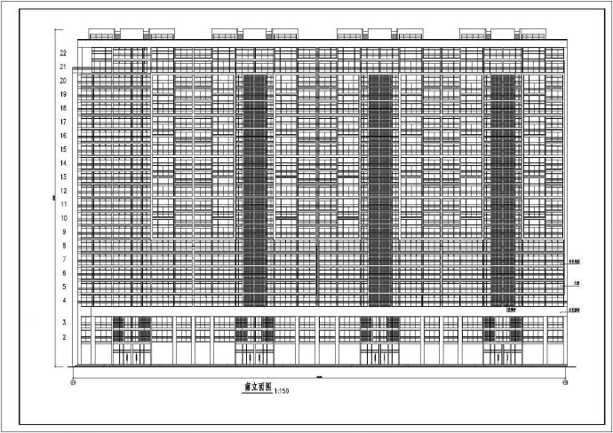 [深圳]某地二十二层住宅楼建筑CAD图_图1