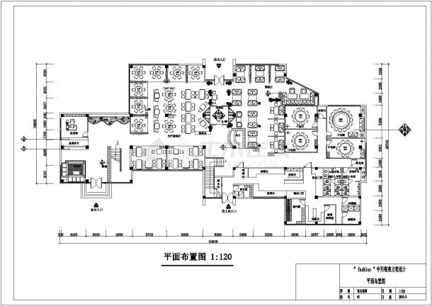 某地餐饮空间全套建筑装饰设计施工图-图一