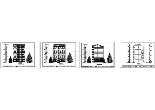 某六层坡屋面住宅楼建筑方案图-图二