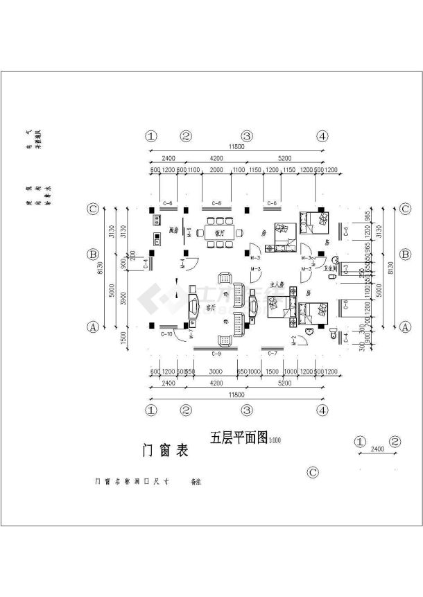 某地经典五层私宅CAD设计图-图一