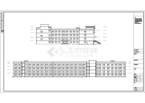 某地区某5层楼中学的建筑设计施工图-图二