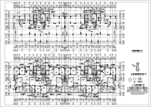 某11654平方米17层住宅楼建筑施工图-图一