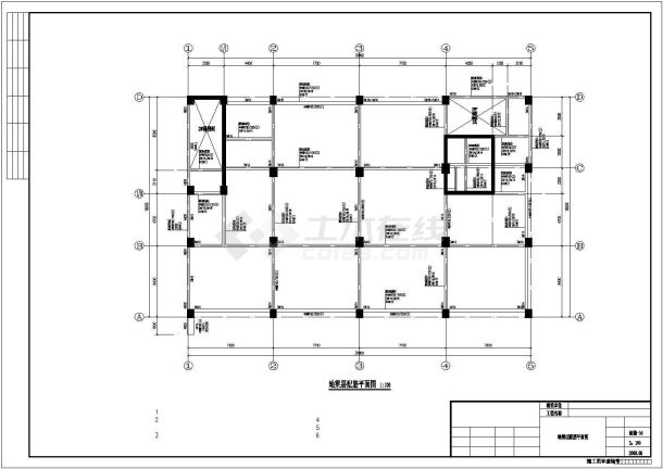 某地12层框架剪力墙结构宾馆结构设计施工图-图二
