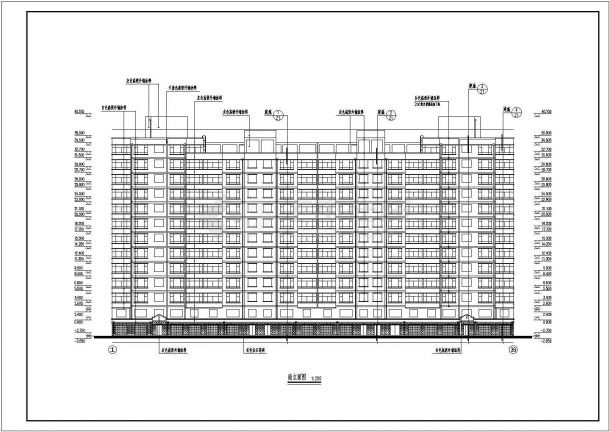 高层居民楼建筑规划CAD全套参考图-图一