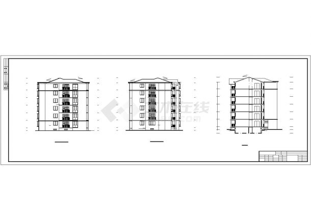 某小区六层住宅楼建筑cad图-图一