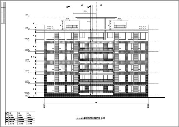 某六层住宅楼A1型建筑方案图-图一