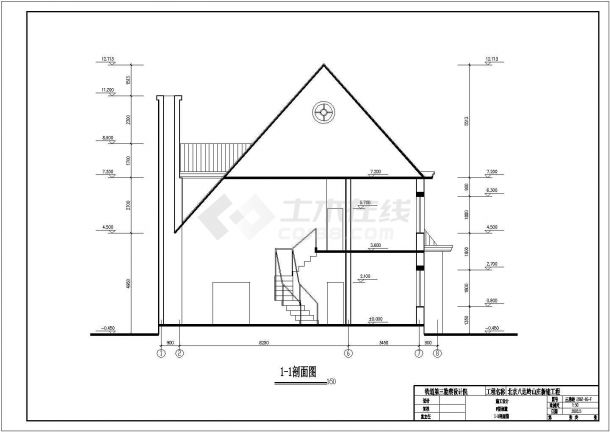 某小区精美二层别墅CAD设计图-图二